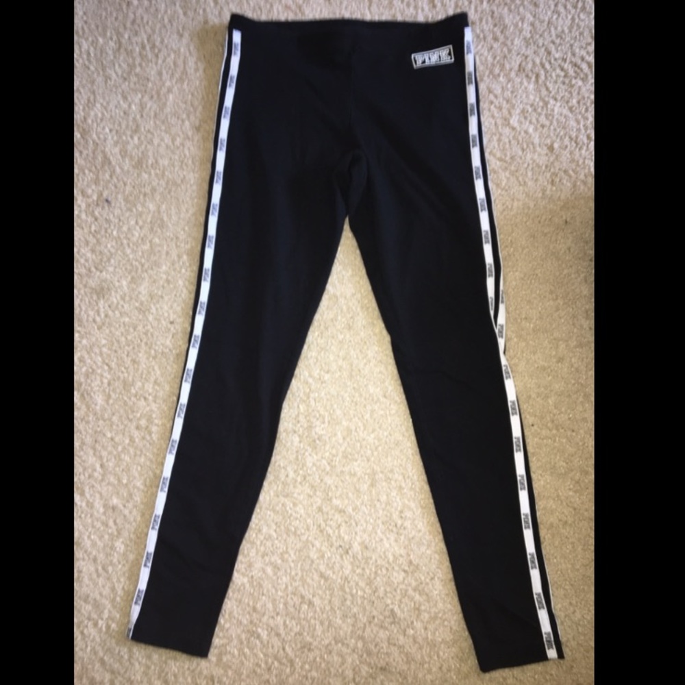 Black pink leggings